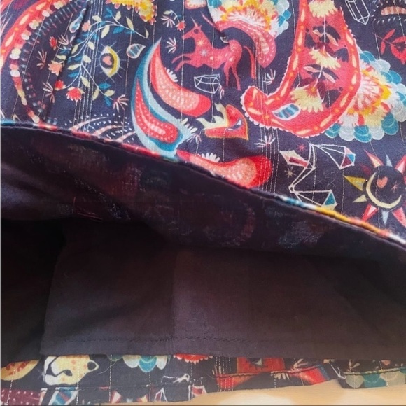 NWT Ann Taylor LOFT Dress Enchanted Forest Magical Evil Eye Unicorn Mystical Med - Picture 11 of 16